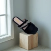 Women's summer fashion versatile flip-flops with black rhinestones details Picture